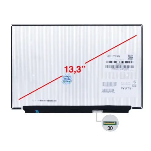 Pantalla para Portátil 13.3" Slim IPS 30 Pines WUXGA B133UAN01
