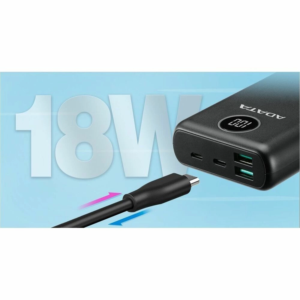 Power Bank ADATA P20000QCD 20000mAh - Carga Rápida QC3.0 para Smartphones y Tablets