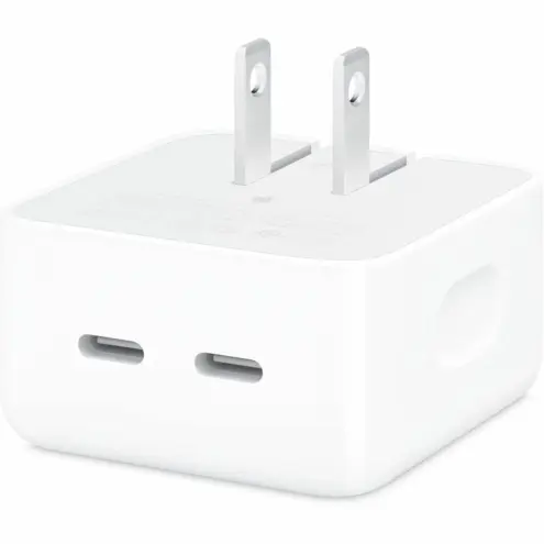 Apple Adaptador USB-C 35W Dual Port - Carga Rápida MacBook Air iPhone iPad