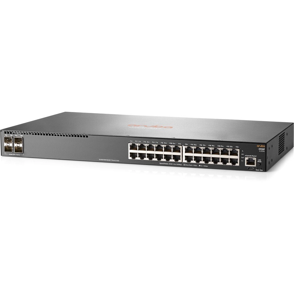 Aruba 2930F 24G 4SFP+ JL253A Switch Apilable Capa 3 - Conectividad empresarial sin licencias adicionales