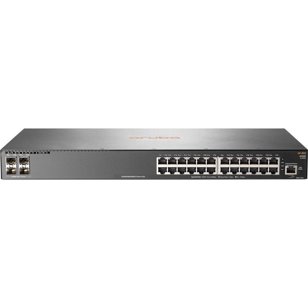 Aruba 2930F 24G 4SFP+ JL253A Switch Apilable Capa 3 - Conectividad empresarial sin licencias adicionales