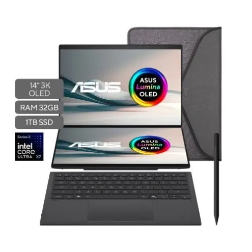 Asus ExpertBook 14" Intel Core Ultra 7 358H 32GB RAM 1TB SSD Windows 11 Home Gris - Tu oficina portátil de alto rendimiento