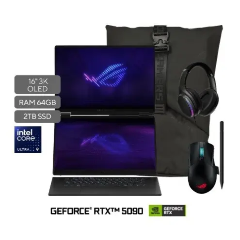Asus ROG Zephyrus Duo 16 GX651AX 16" Intel Core Ultra 9 64GB 2TB RTX 5090 - La bestia de doble pantalla para creadores y gamers sin límites