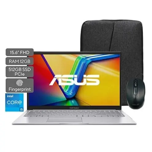 Asus VivoBook 15 X1504VA Intel Core i5-1334U 12GB RAM 512GB SSD Cool Silver - Tu laptop productiva para trabajar y estudiar sin límites