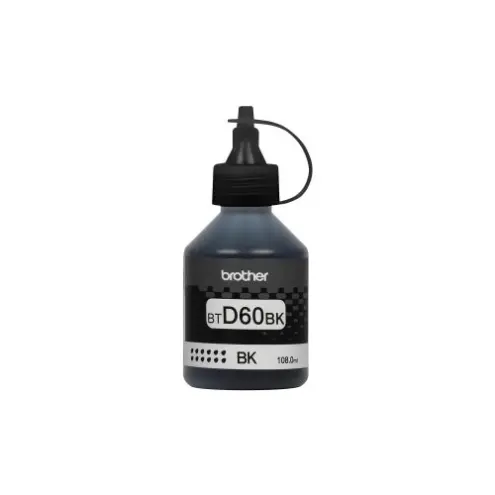 Tinta Brother BTD60BK Original Negra Ultra Rendimiento - 6500 páginas de impresión continua
