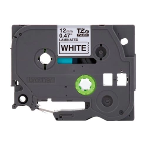 Cinta Brother TZE231G P-touch 12mm Negro sobre Blanco Laminada Resistente