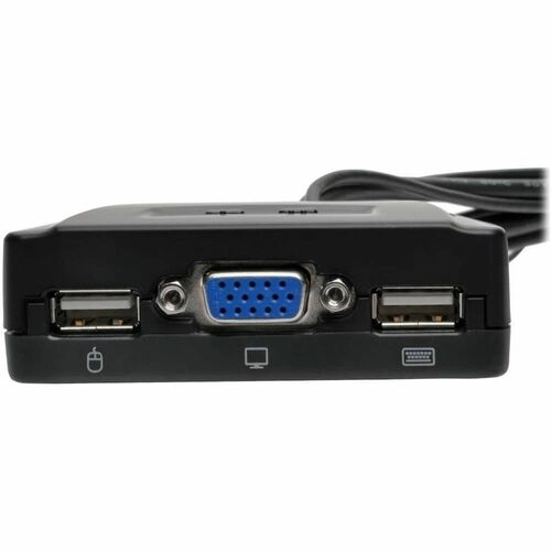 Eaton Tripp Lite B032-VU2 Conmutador KVM 2 Puertos USB VGA con Cables - Controla 2 PCs desde un solo teclado y monitor