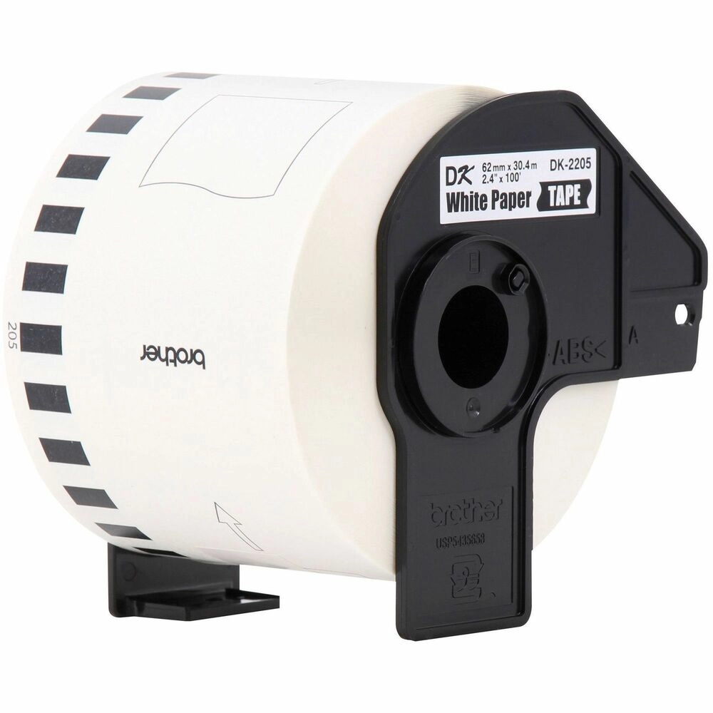 Rollo de Etiquetas Brother DK2205 Térmicas 62mm x 30.48m Continuas