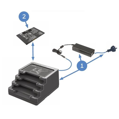 Honeywell EDA10A-QBC-1 Cargador Cuádruple de Baterías para Tablet EDA10A - Cuatro baterías listas al mismo tiempo