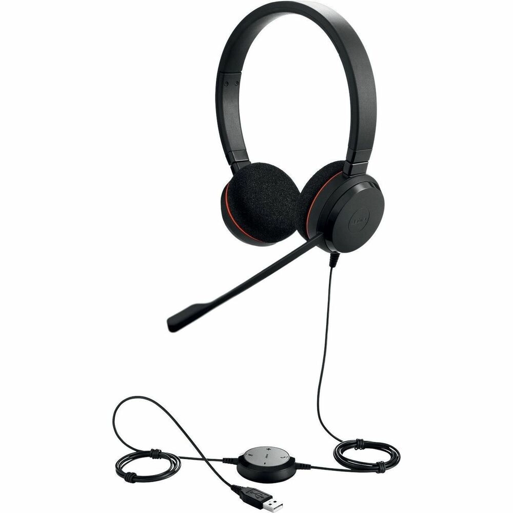 Jabra Evolve 20 Stereo MS USB-C Auriculares Profesionales con Cancelación de Ruido