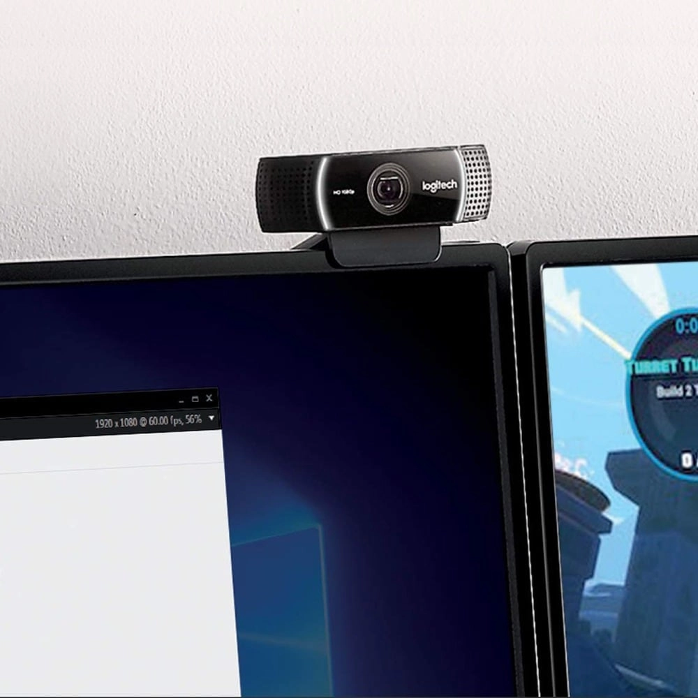 Logitech C922 Pro Stream Webcam Full HD 1080p - Cámara Web Premium para Streaming y Video
