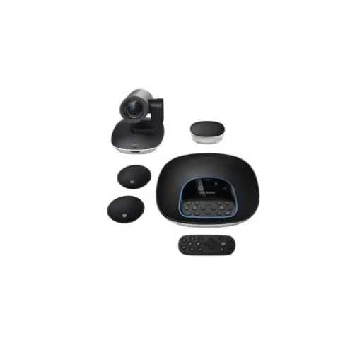 Logitech GROUP + MIC Bundle - Sistema Videoconferencia HD Profesional para Salas Medianas