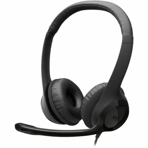 Logitech H390 USB-C Midnight Black 197g Estéreo Digital - Audífonos con micrófono para trabajo y reuniones sin complicaciones