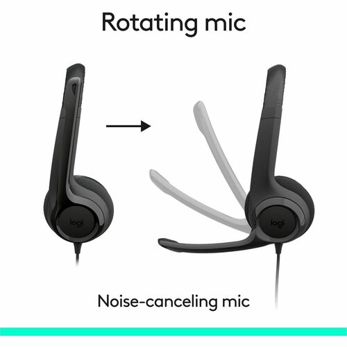 Logitech H390 USB-C Midnight Black 197g Estéreo Digital - Audífonos con micrófono para trabajo y reuniones sin complicaciones