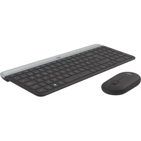 Logitech MK470 Combo Teclado y Mouse Inalámbrico Slim - Diseño Silencioso y Minimalista