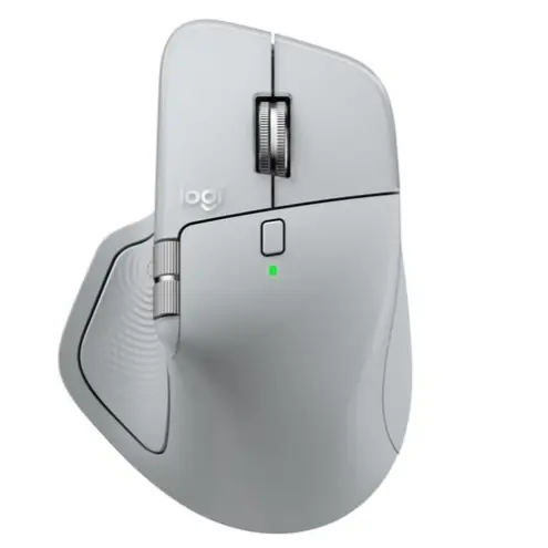 Logitech MX Master 4 Inalámbrico 8000 DPI Bluetooth Gris Pálido - El mouse ergonómico definitivo para productividad
