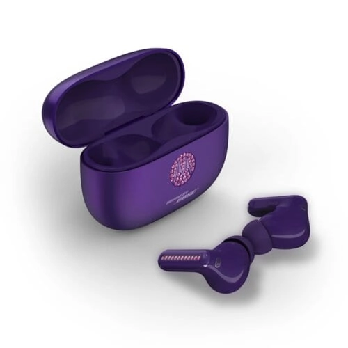 Motorola Moto Buds 2 Plus Violeta Índigo Swarovski - Audífonos inalámbricos con cristales y ANC premium