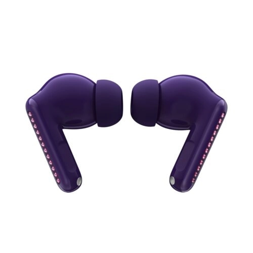 Motorola Moto Buds 2 Plus Violeta Índigo Swarovski - Audífonos inalámbricos con cristales y ANC premium