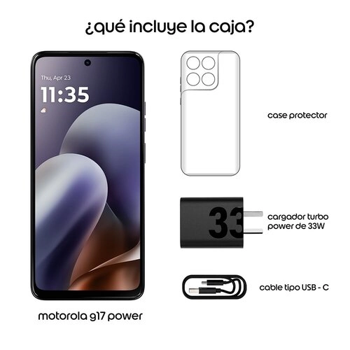 Motorola Moto G17 Power 4GB/256GB Evening Blue - El smartphone asequible con cámara Sony de 50 MP y batería de larga duración