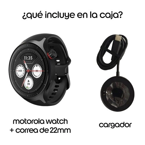 Motorola Moto Watch Volcanic Ash PG38C08255 Pantalla OLED 1,9" 13 días de batería - El smartwatch que se adapta a tu vida