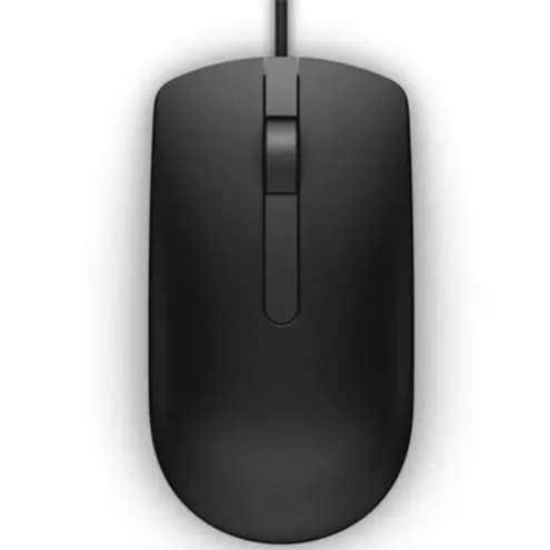 Dell MS116 Mouse con Cable USB Ambidiestro Negro - Productividad sin complicaciones desde el primer clic