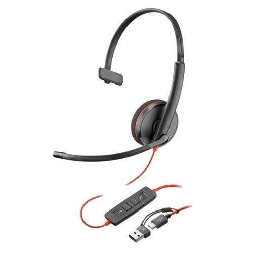 Auriculares USB-C Poly Blackwire 3210 - Calidad Profesional para Videollamadas y Home Office