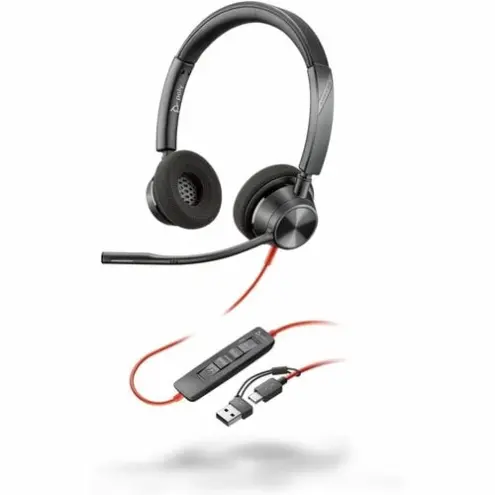 Poly Blackwire 3320 Stereo Microsoft Teams Auricular USB-A - Comodidad profesional para tu jornada laboral