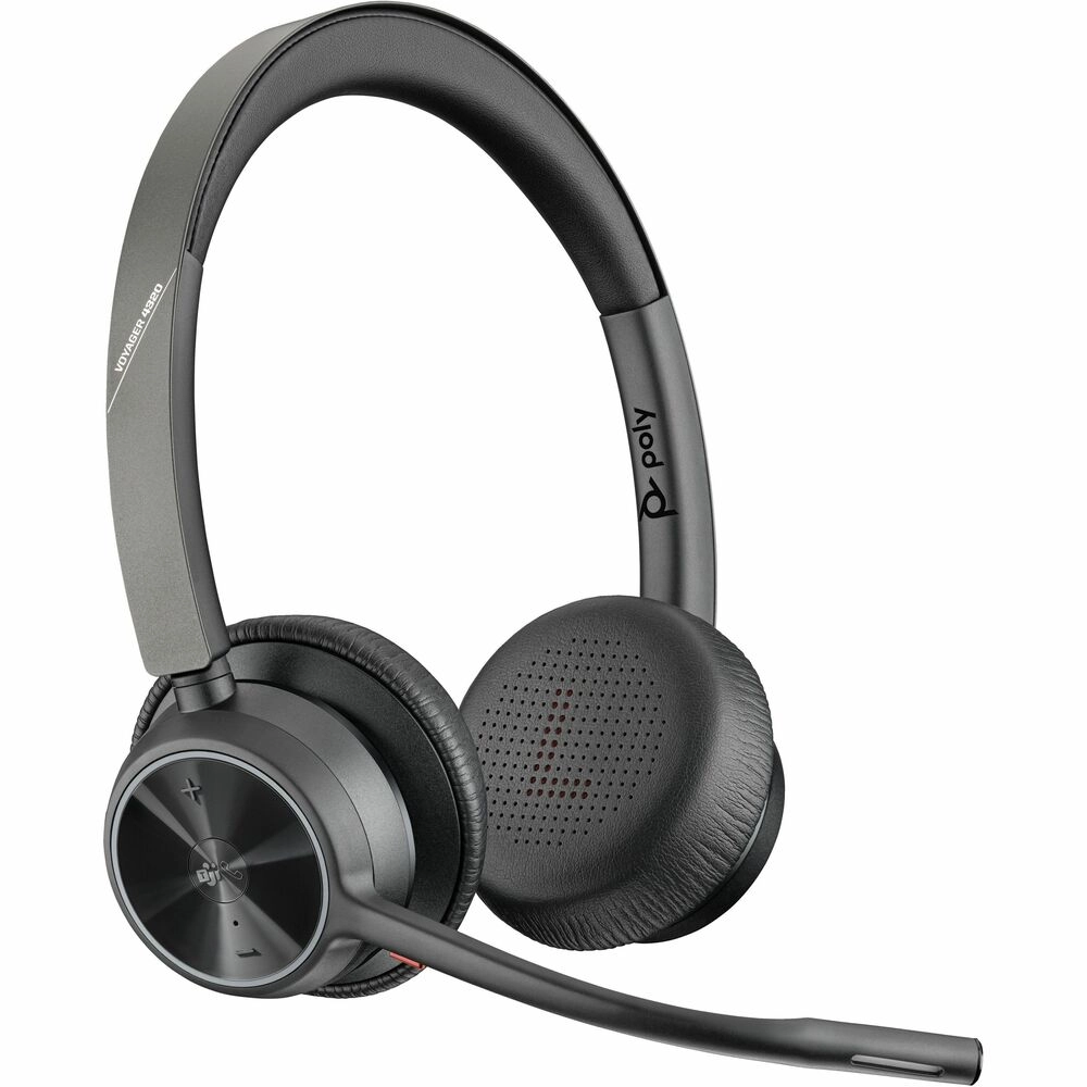 Poly Voyager 4320 Bluetooth 5.1 Binaural USB-A Negro - Auriculares inalámbricos certificados para Microsoft Teams