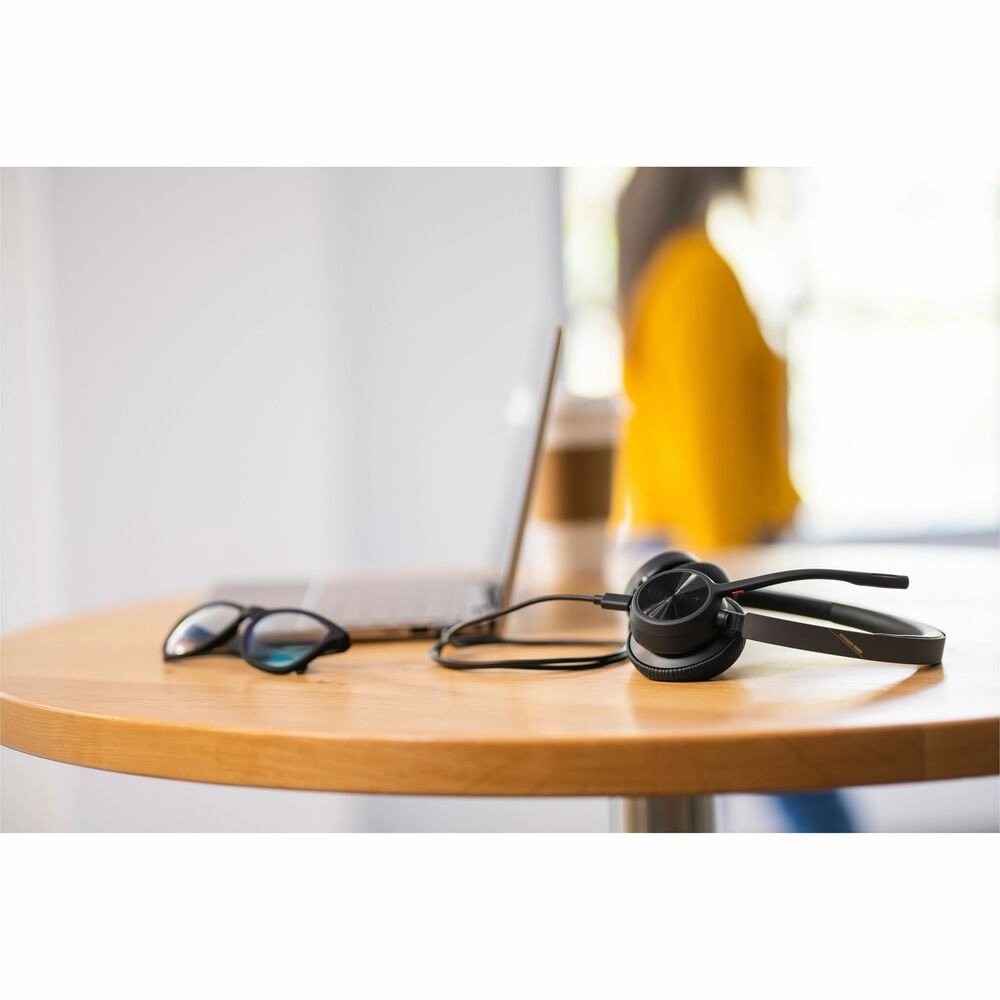 Poly Voyager 4320 Bluetooth 5.1 Binaural USB-A Negro - Auriculares inalámbricos certificados para Microsoft Teams