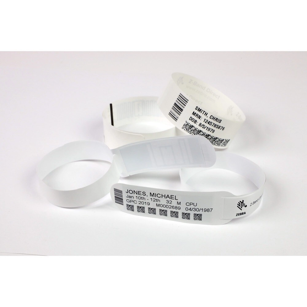 Pulseras Zebra Z-Band HC100 Térmicas Directas 1x11in 200/Rollo 6 Pack
