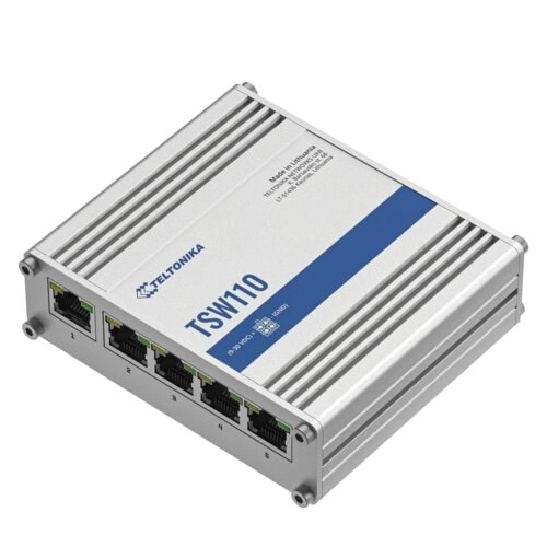 Switch Ethernet Teltonika TSW110 5 Puertos Gigabit - Plug and Play Industrial