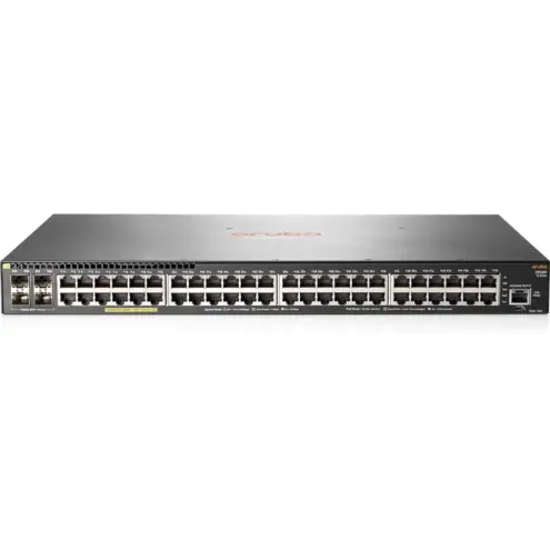 Switch HPE Aruba 2930F 48 Puertos PoE+ Gigabit con 4 SFP+ 10GbE Capa 3