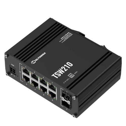 Switch Teltonika TSW210 8 Puertos Gigabit Ethernet + 2 SFP Industrial