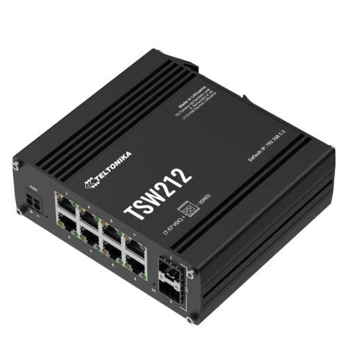 Switch Teltonika TSW212 8 Puertos Gigabit + 2 SFP Industrial Gestionado