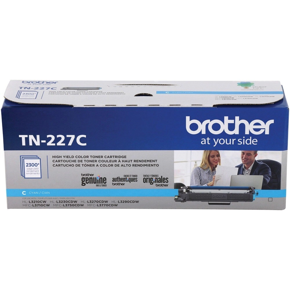 Brother TN227C Tóner Cian Alto Rendimiento - Impresión a color profesional sin interrupciones