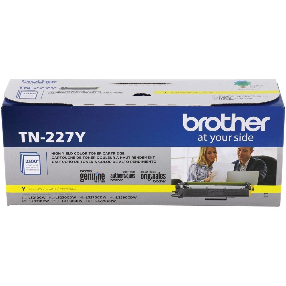Brother TN227Y Tóner Amarillo Alto Rendimiento - Colores vivos y precisos en cada impresión