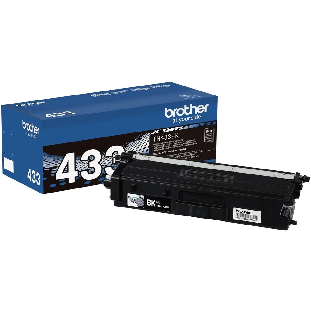 Tóner Brother TN433BK Negro Alto Rendimiento 4500 Páginas Profesional