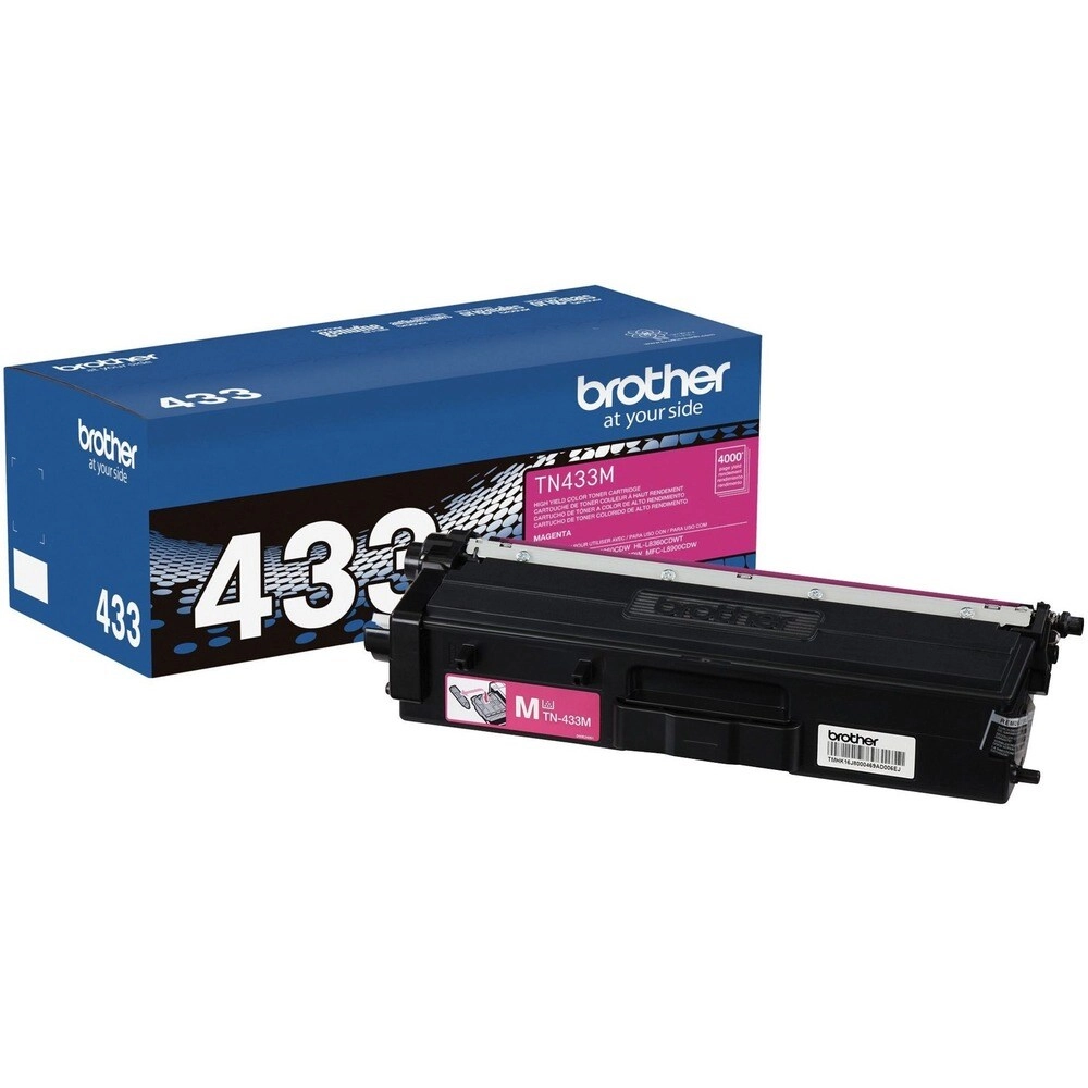 Toner Brother TN433M Magenta Alto Rendimiento 4000 Páginas Láser Original