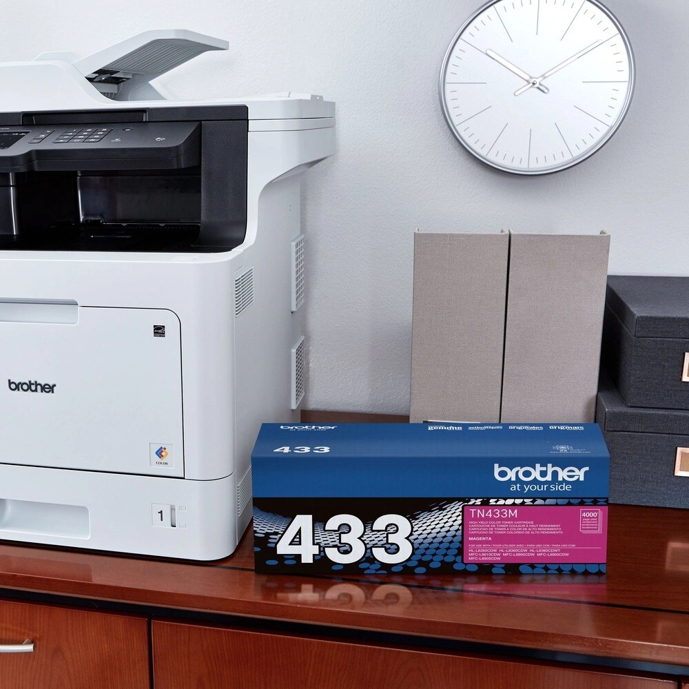 Toner Brother TN433M Magenta Alto Rendimiento 4000 Páginas Láser Original