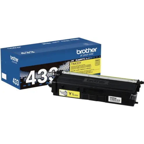 Toner Brother TN433Y Amarillo Alto Rendimiento 4000 Páginas Profesional