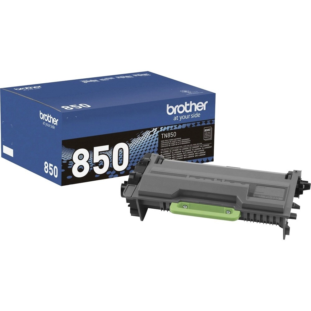 Brother TN850 Tóner Negro Alto Rendimiento 8000 Páginas - Imprime más, interrumpe menos