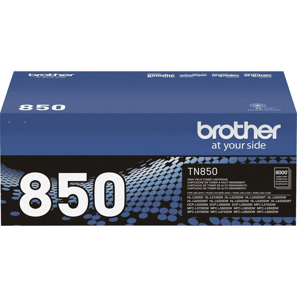 Brother TN850 Tóner Negro Alto Rendimiento 8000 Páginas - Imprime más, interrumpe menos