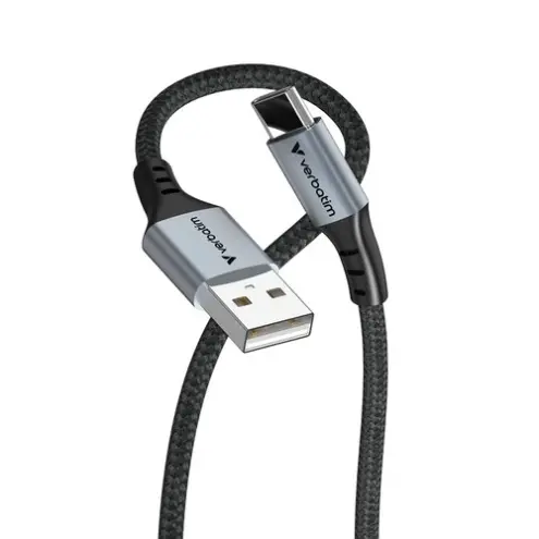 Cable Verbatim USB-A a USB-C 18W Carga Rápida con Kevlar® - Transferencia Ultra Resistente 120cm
