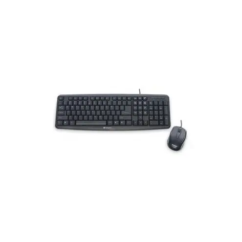 Verbatim Slimline Combo Teclado y Mouse USB Español - Diseño Ergonómico Plug & Play