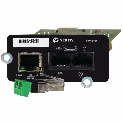 Vertiv Liebert IS-UNITY-DP Tarjeta SNMP Modbus Dual Protocol 12V DC RJ-45 USB - Gestión remota de UPS y aire acondicionado sin complicaciones